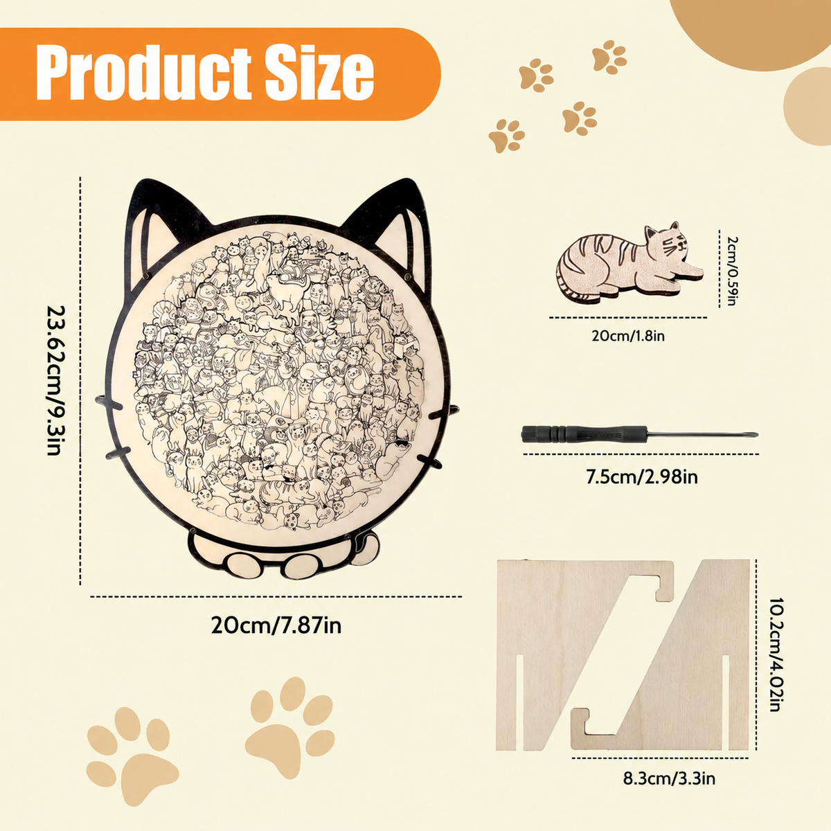 PawPuzzle™  Wooden Puzzle